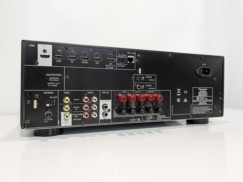 5.2 Ресивер Pioneer VSX-529, має 130 Вт/канал/ HDMI/ 4K/ USB/ ARC/ MHL/ AirPlay/ Spotify/ vTuner/ ЦАП/Hi-Res/ FLAC