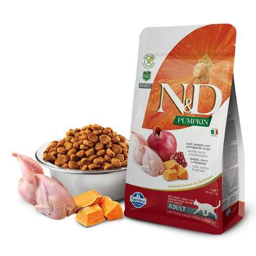 Farmina N&D Cat (GF Abóbora) - Pato / Codorniz / Veado / Neutered