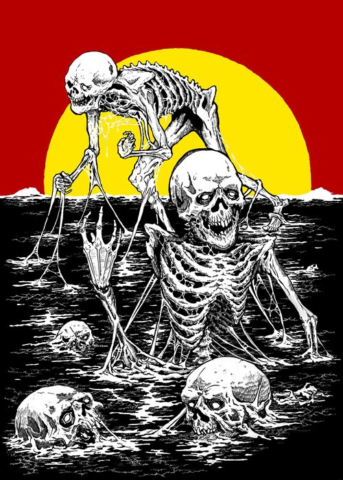 Принт. (Блэк метал арт, дэт метал арт, черепа)