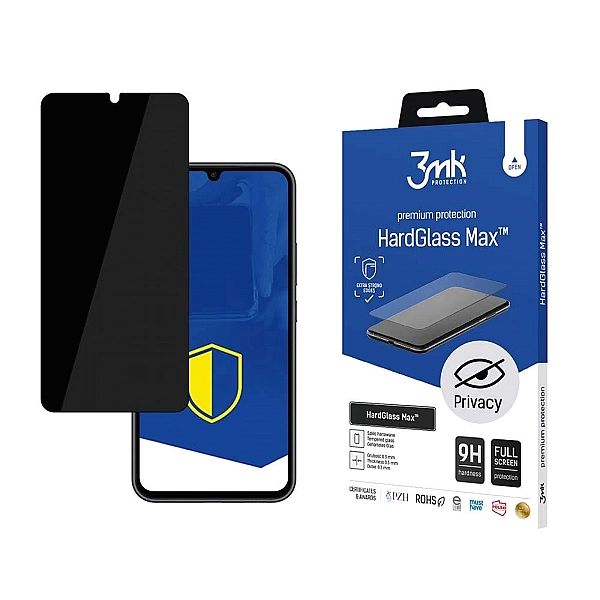 Szkło 9H prywatyzujące 3mk HardGlass Max Privacy™ na Samsung Galaxy A3