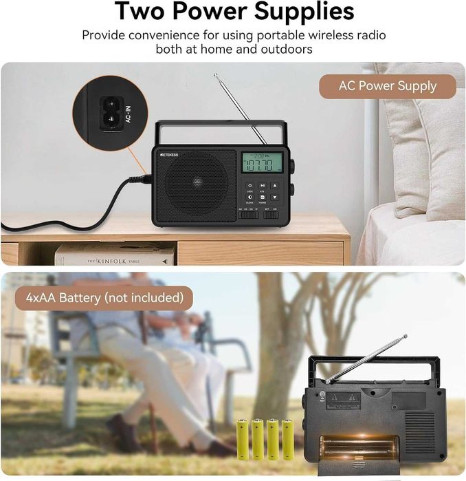 Retekess TR638 Przenośne Radio,AM FM SW USB SPP290