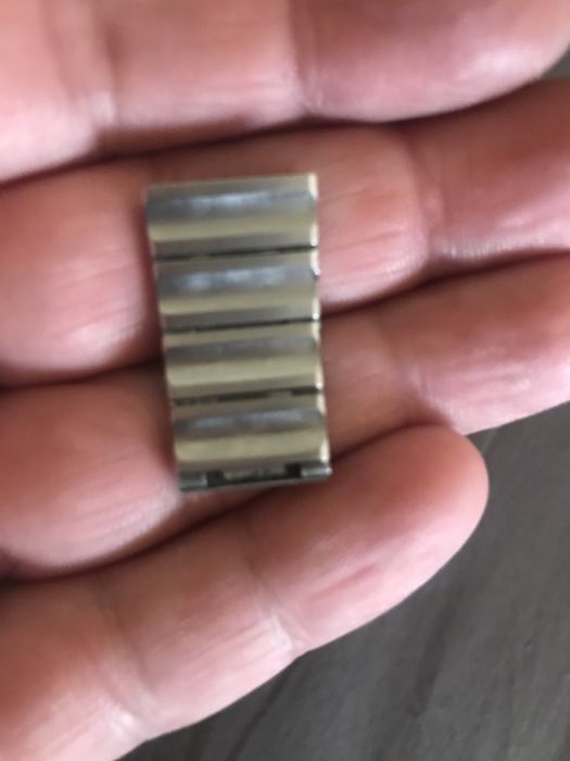 elos bracelete relogio cartier santos (aco e ouro)