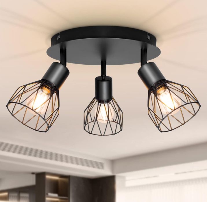 Lampa czarna sufitowa