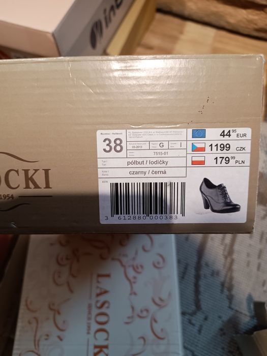 Trzewiki Lasocki skóra naturalna 38