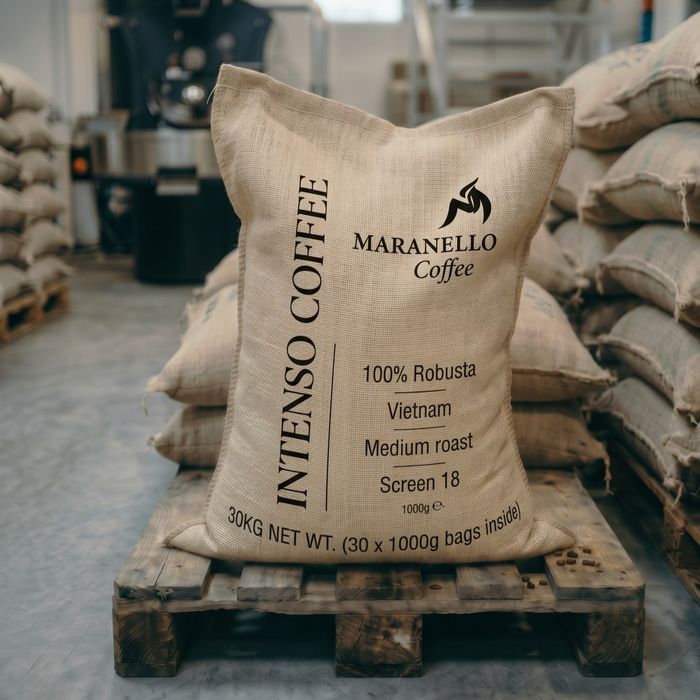 Robusta 100% z Wietnamu, SC 16–18, kawa ziarnista palona dla gastronomii