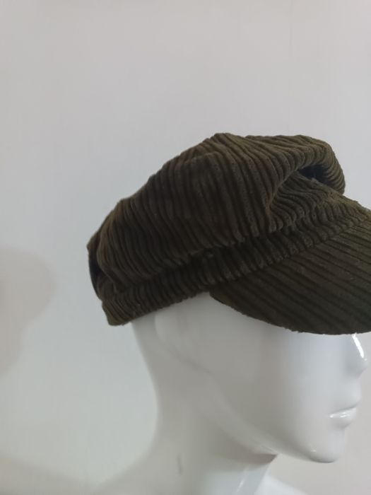 Stylowy Kaszkiet / Bosmanka – Sztruks Olive – 100% Bawełna