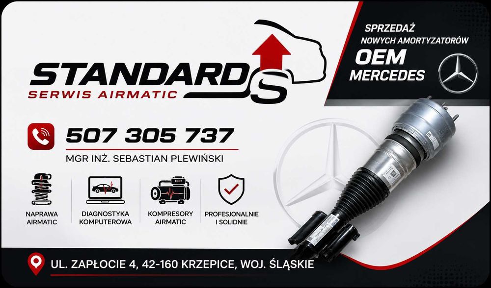 Mercedes Audi Bmw Airmatic miechy amoryzatory - wymiana serwis nowe regeneracja