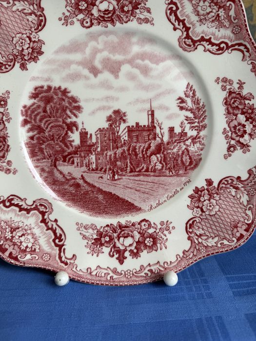 Johnson Bros England czerwona patera