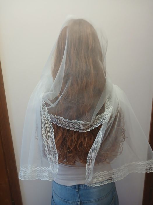 Палантин молочний Шарф для церкви