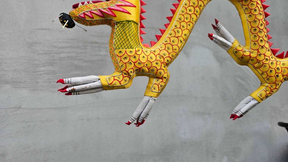 Marionetka tradycyjnego chińskiego smoka