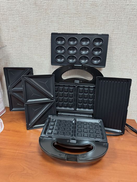 Гриль мультипекарь 4в1 1200W вафельница!