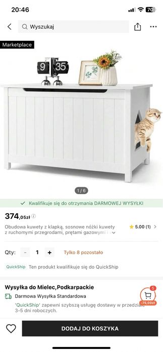 Szafka komoda na kuwetę unikat