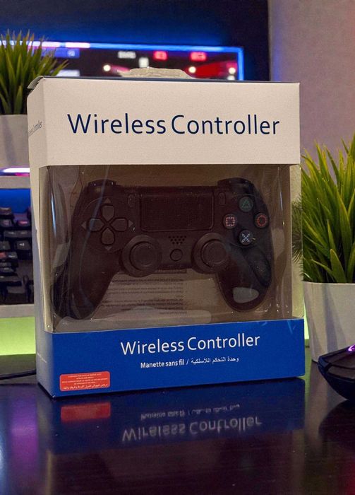 Геймпад контролер чорний PS4 ПК, Bluetooth, вібрація, зарядка USB