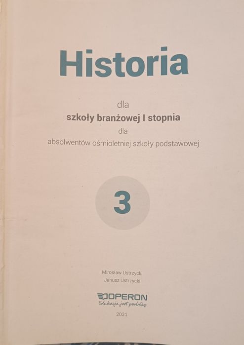 Historia 3 dla szkoły branżowej I stopnia