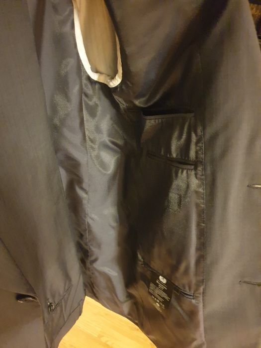 Garnitur męski C&A 48 szary grafitowy egzamin marynarka spodnie