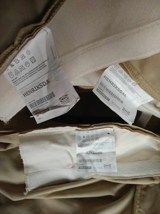 3 pokrowce Henriksdal oryginalne Ikea na wysokie krzesła