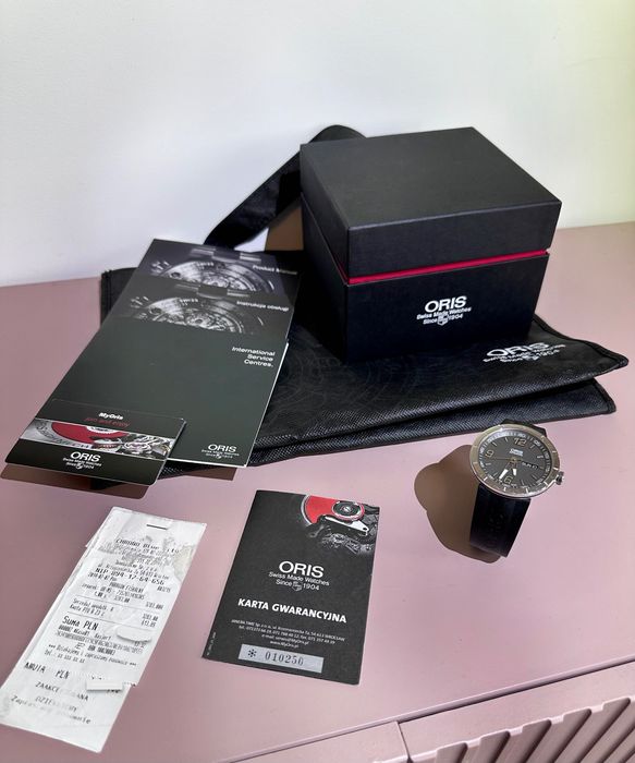 Oris TT1 Day Date (Grey Dial) – FULL SET z polskiego salonu, 1. właściciel