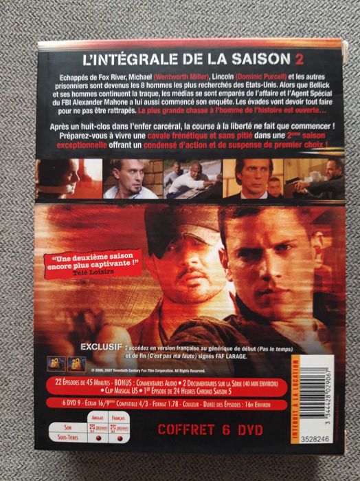 DVD "Prison Break" série 2