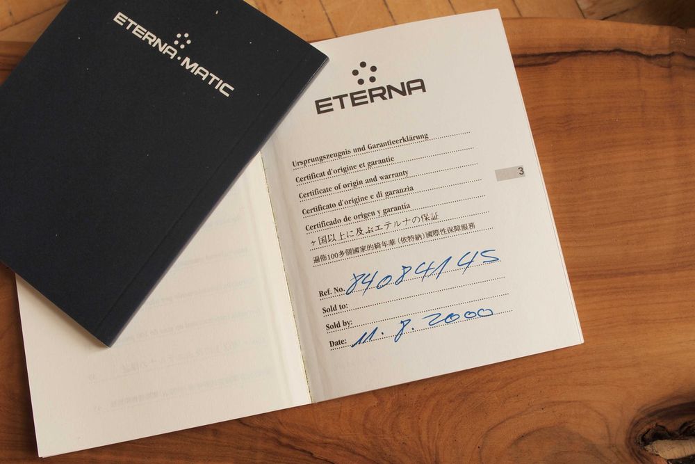 ETERNA Airforce III chronograph - rzadki model - komplet - z roku 2000