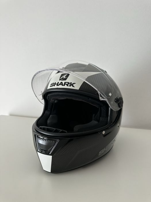 Capacete SHARK Speed-R Carbon SE, Carbon Skin White / Black, - Tam: L