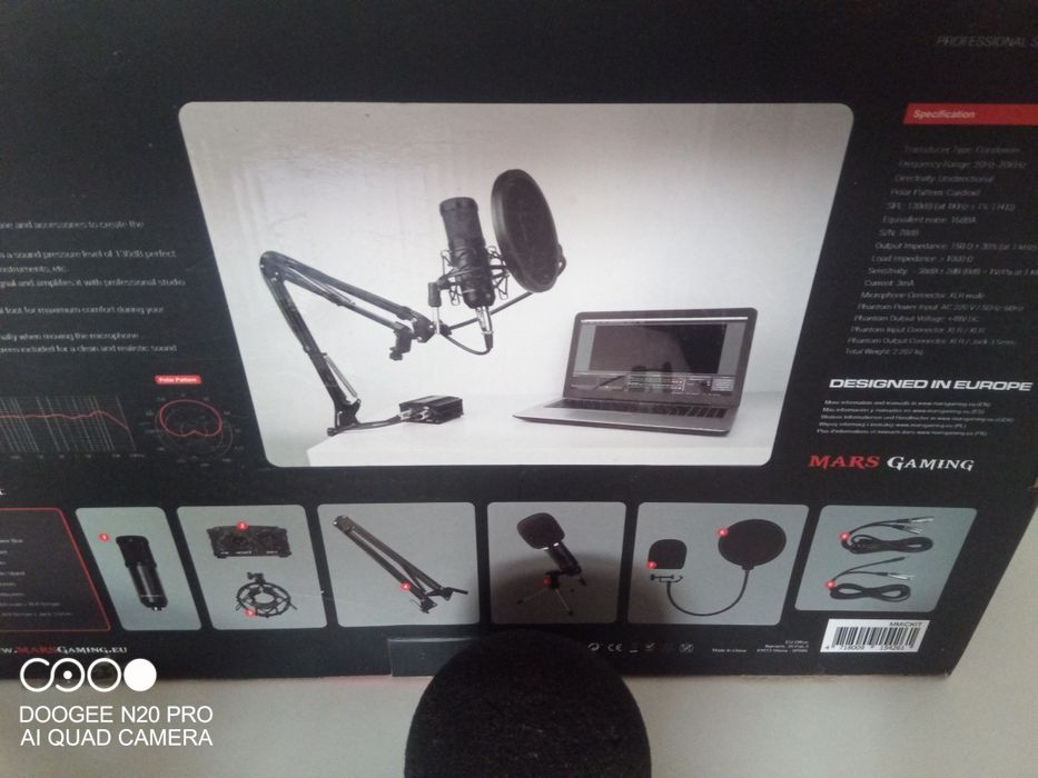 Microfone condensador Mars Gaming