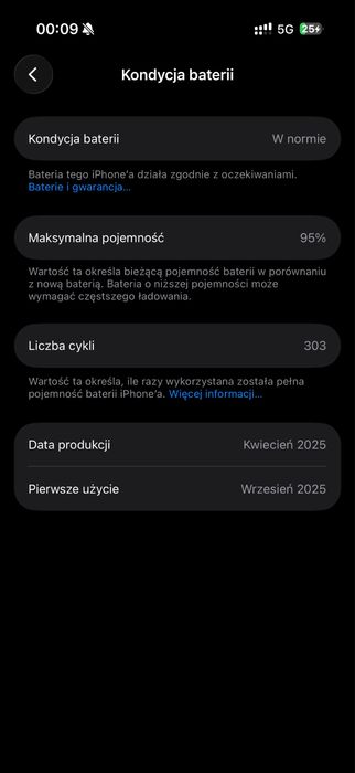 iPhone 16 Pro 128GB Black, 95% % GW do 06.09/2027