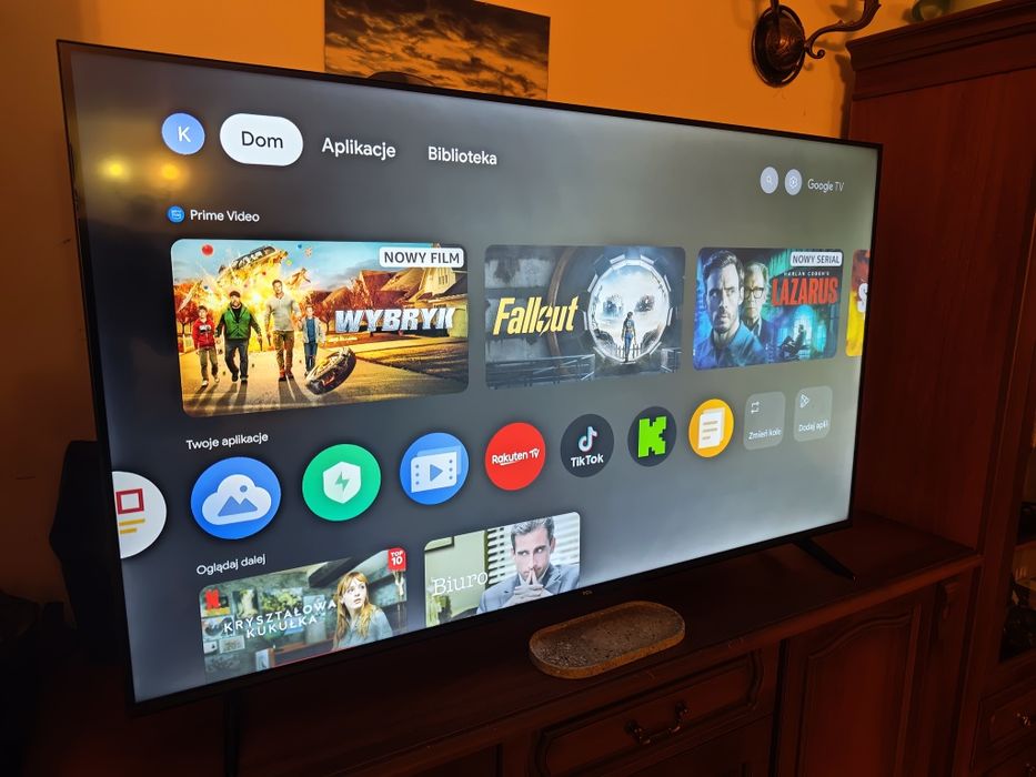 TCL 55P655 55" 4K Ultra HD Google TV Dolby Atmos DVB-T2 Tytan na gwarn