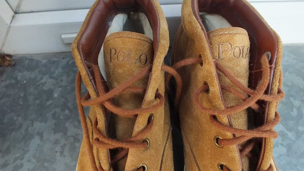 Super buty wysokie skóra marki Polo by Ralpf Lauren roz 45
