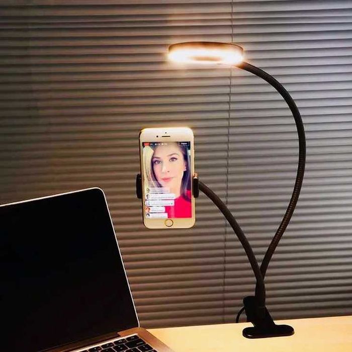 Кільцева лампа набір блогера 2в1 з тримачем для телефону для відео