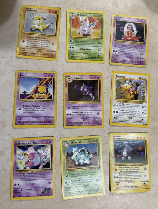 Cartas Pokémon Base Set e Expedition Base Set
