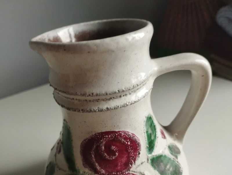 Niemiecki sygnowany dzbanuszek ceramiczny fat lava vintage.