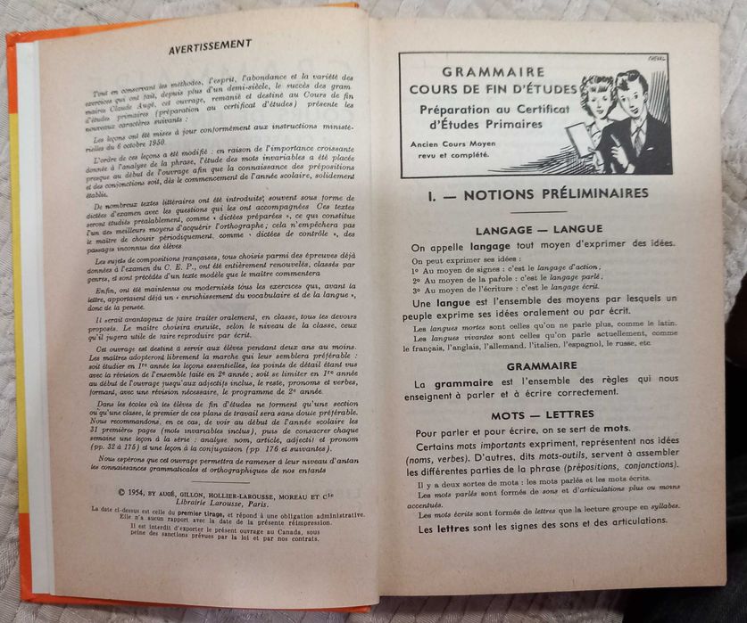 Livro - Grammaire por Claude Augé - portes incluídos