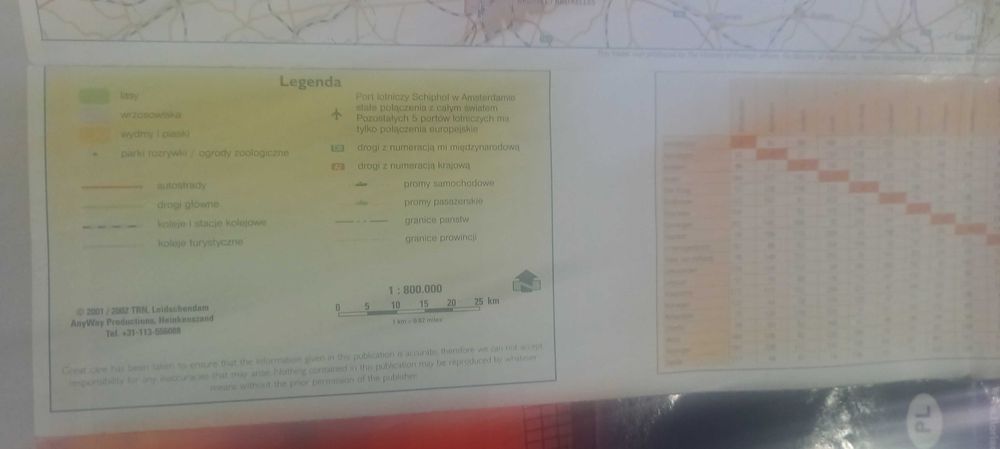 Holandia mapa samochodowa