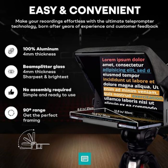 Teleprompter iLight PRO + Trípode Profesional