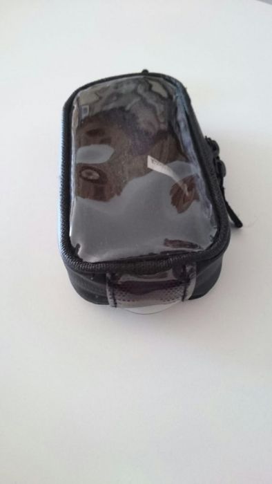 Bolsa preta para telemóvel, magnética