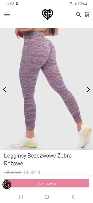 Leginsy sportowe Gym Hero rozm S