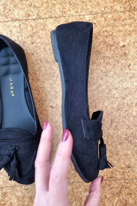 Sabrinas/ sapatos rasos pretos Primark, tamanho 37