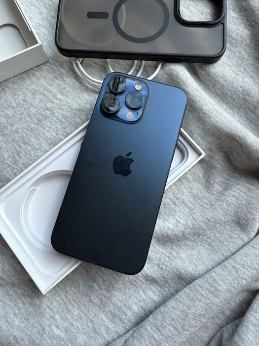 iPhone 15 pro max 256 Gb Blue titanium Айфон 15 про макс синій на 256 ГБ