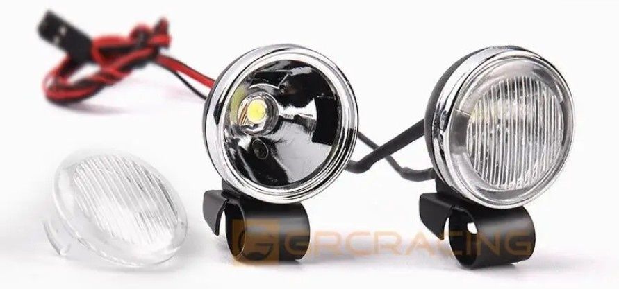 2 lampy RC 20mm komplet do podłączenia model 1/10 Trx4 Scx