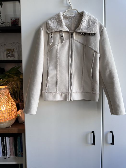 Beżowa kurtka z kożuchem NEXT