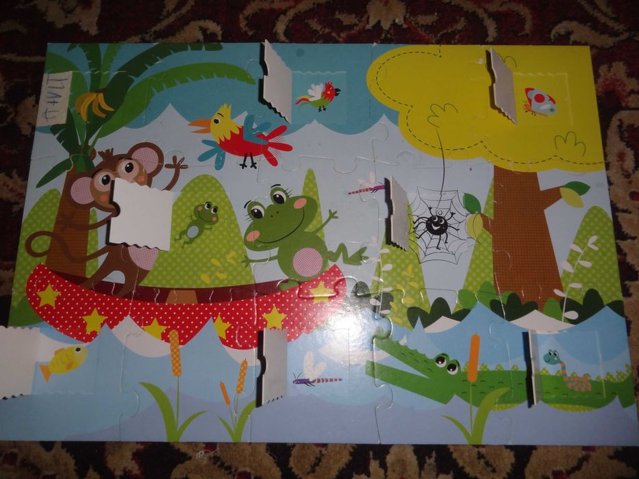 Dwa komplety dużych puzzli