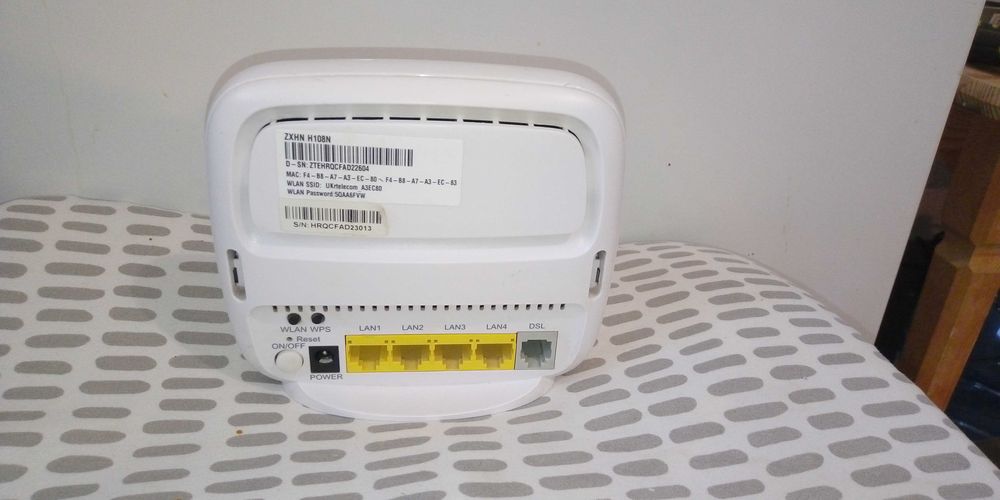 ADSL WiFi Router ZTE H108N Укртелеком
