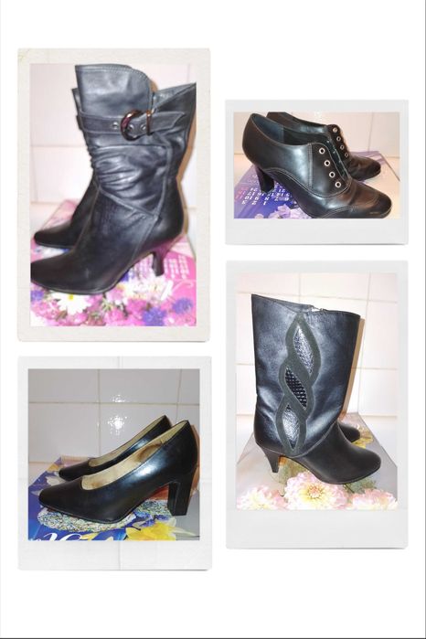 Нові шкіряні чоботи 35 р.  И другая кожаная  женская  обувь.