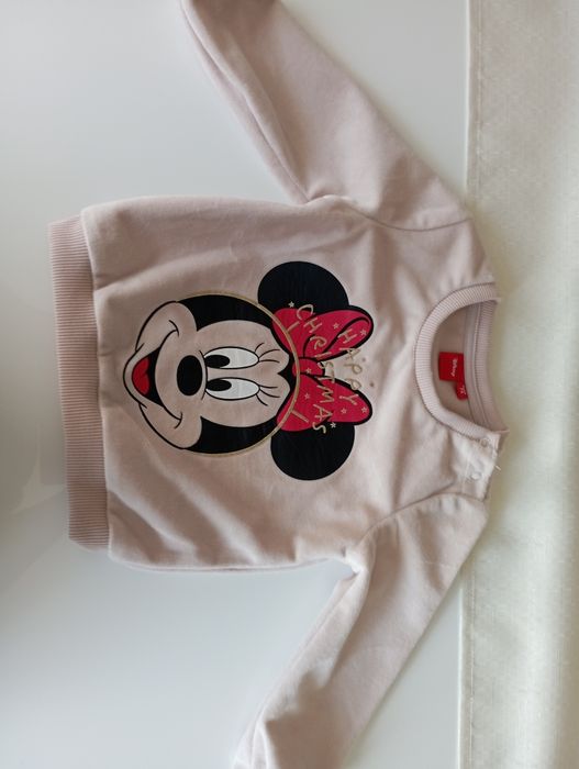 Bluza myszka mini róż ubranka dla dziewczynki dzieciece róż. 74