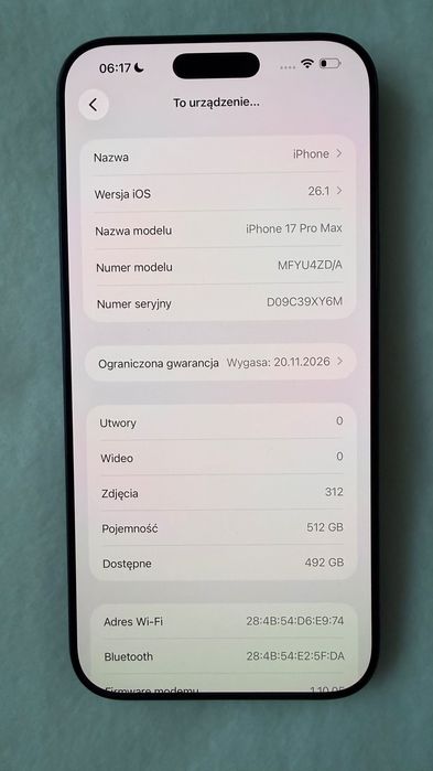 Apple iPhone 17 Pro Max 512GB