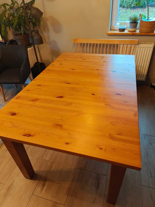 Stół drewniany rozkladany sosna Ikea