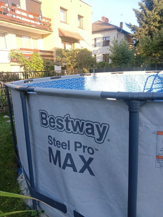 Basen ogrodowy stelarzowy + pompa