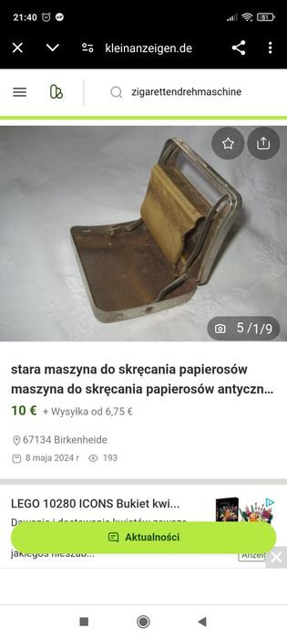 Stare metalowe pojemniki papierośnica