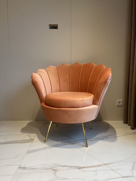 Fotel Muszelka Glamour tkaniny do wyboru Producent