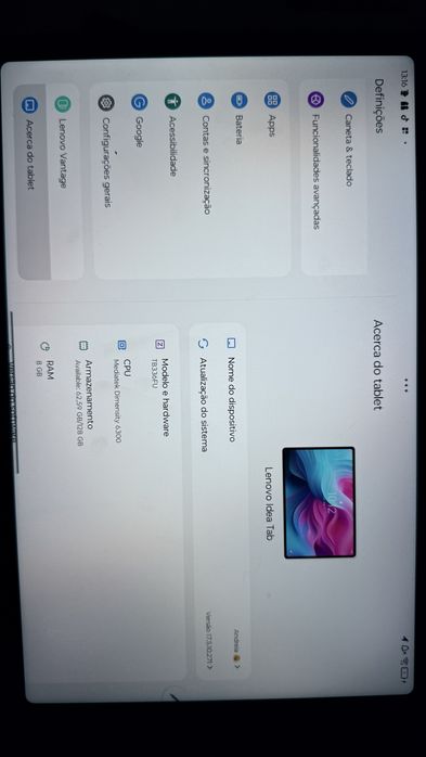 Vendo Tablet Lenovo como novo, 6 meses de compra e utilizado 4 vezes.